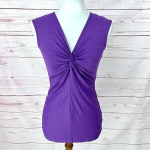 Patagonia Purple Seabrook Bandba Twist Front V-Neck Activewear Sleeveless Top
